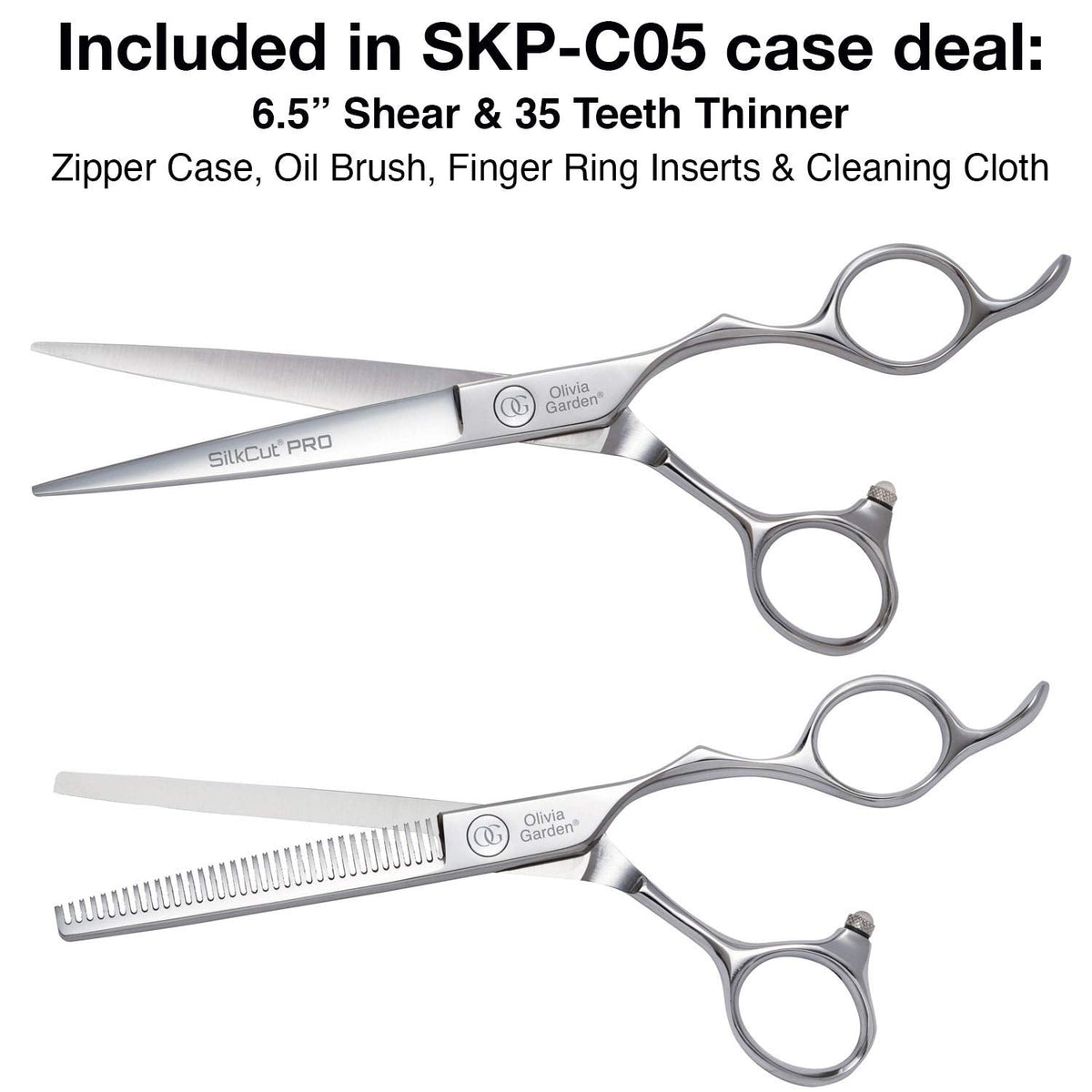 Olivia Garden SilkCut Pro Professional Hairdressing 5.75" Shear and Thinner Case # SKP-C02 - Palms Fashion Inc.