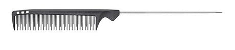 Olivia Garden CarbonLite carbon Teasing Metal comb # CL-4 - Palms Fashion Inc.