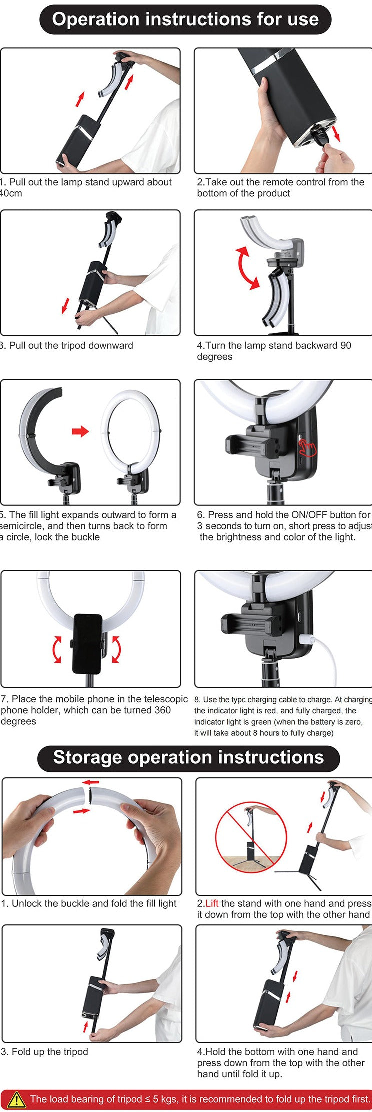 New Palms 10 Inch Foldable Wireless Ring Light | Palms